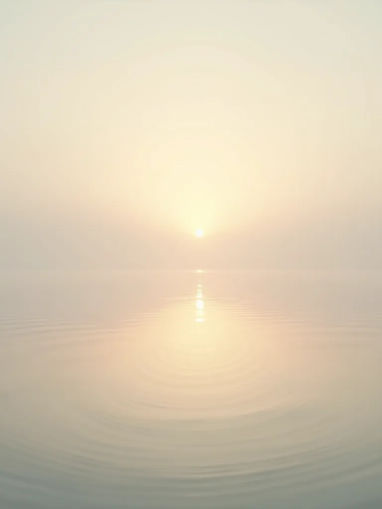 Un llac en calma al capvespre reflectint el cel daurat, el seguiment que tanca cercles